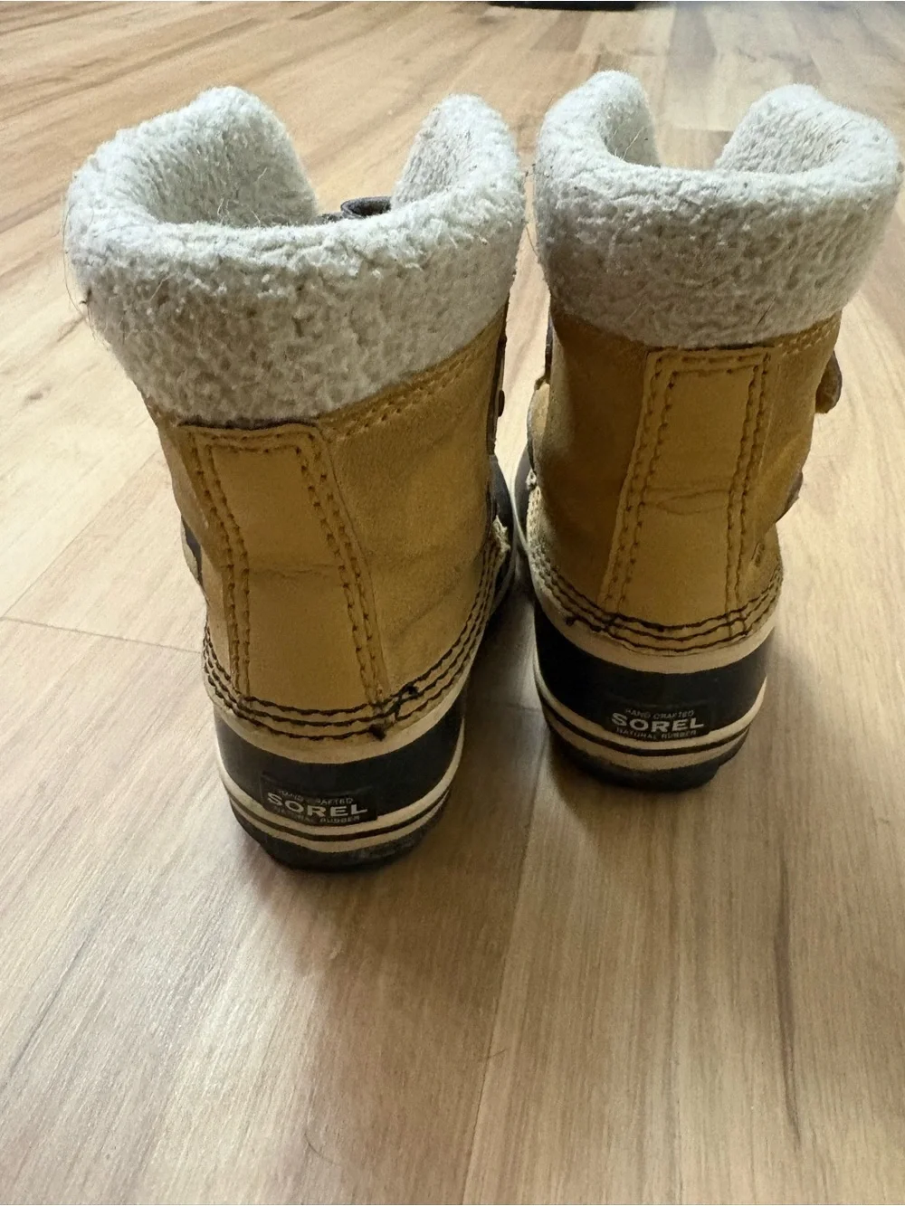 Sorel Kids Tan & Black Waterproof Snow Boots